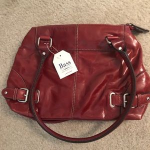 Bass Red Leather purse